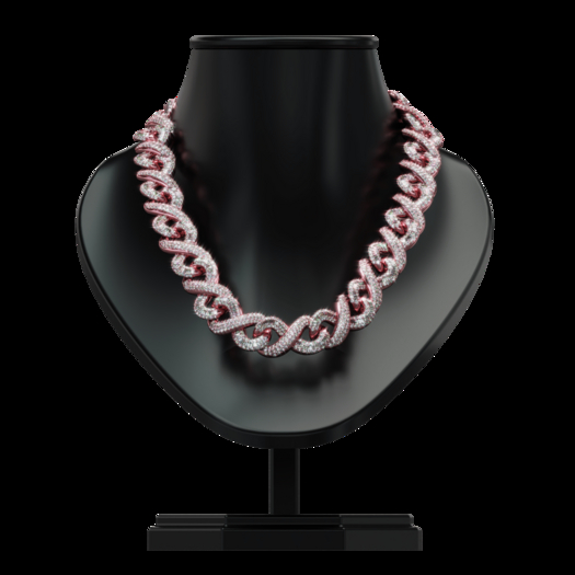[LDNBRINX] BAGUETTE INFINITY LINK ROSE