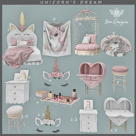  '01 Bee Designs Unicorns Dream RARE'