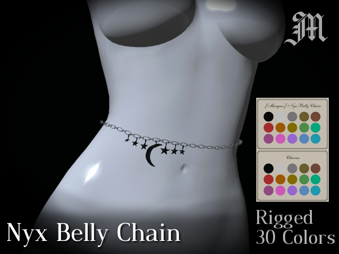[M] Nyx Belly Chain (Rigged) - 30 colors