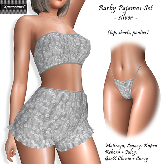 [Xprs] - Barby Pajamas Set Silver