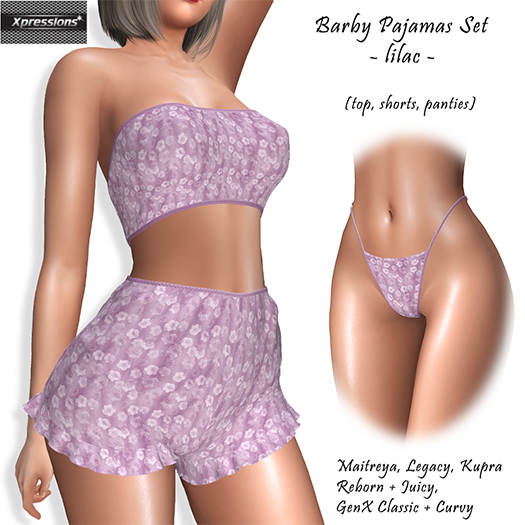 [Xprs] - Barby Pajamas Set Lilac