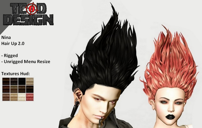 Hair Up ~ Nina 2.0 [Textures Hud]. DEMO