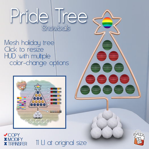 ~TL~ Pride Tree Snowballs w HUD