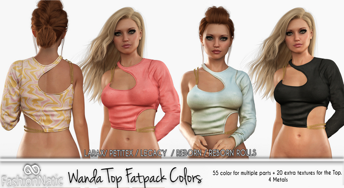 Top Wanda Fatpack Colors  - LaraX, PetiteX, Legacy, Reborn, Rolls FashionNatic