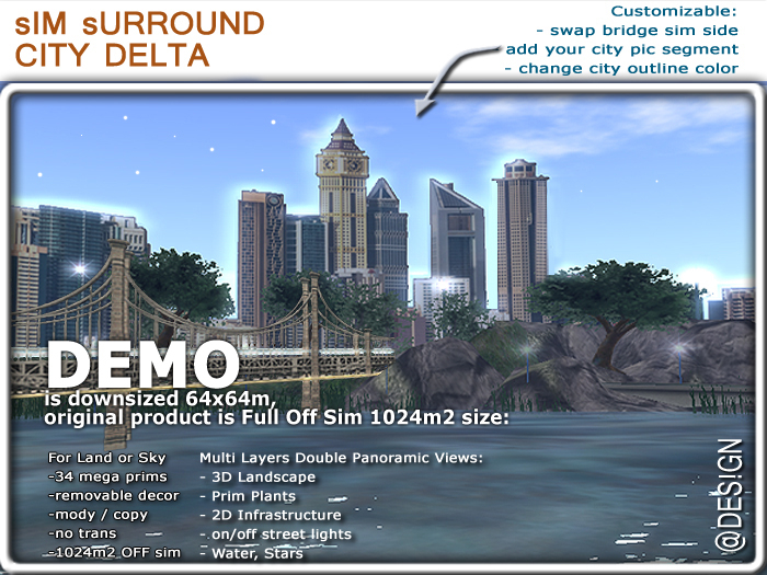 Sim Surround CITY DELTA (DEMO sim surround) - city skyline