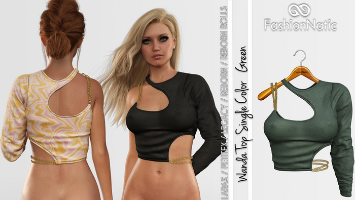 Green Top Wanda  - LaraX, PetiteX, Legacy, Reborn, Rolls FashionNatic