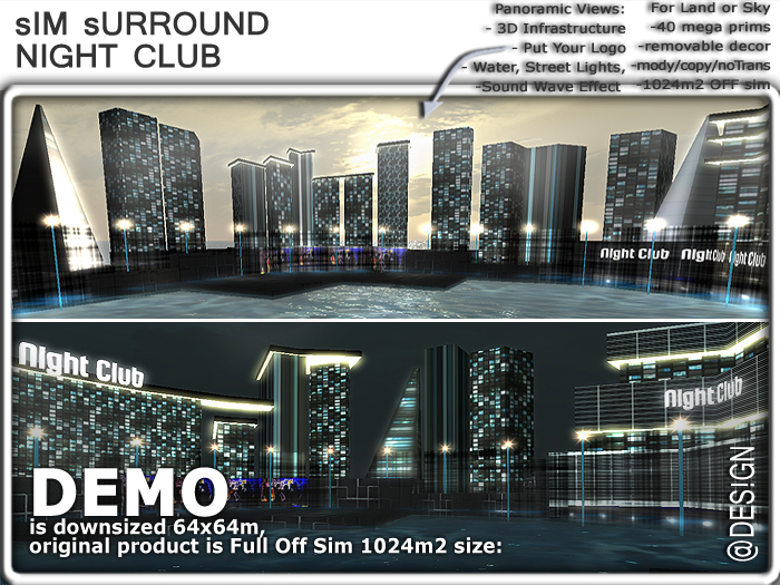 [v.1.1.]  Night Club Sim Surround DEMO - prefab club surround