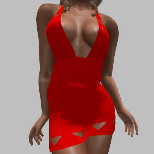 cutout dress - red