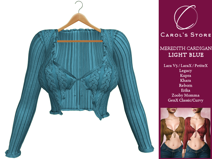 Carol's Store-Meredith Cardigan Light Blue