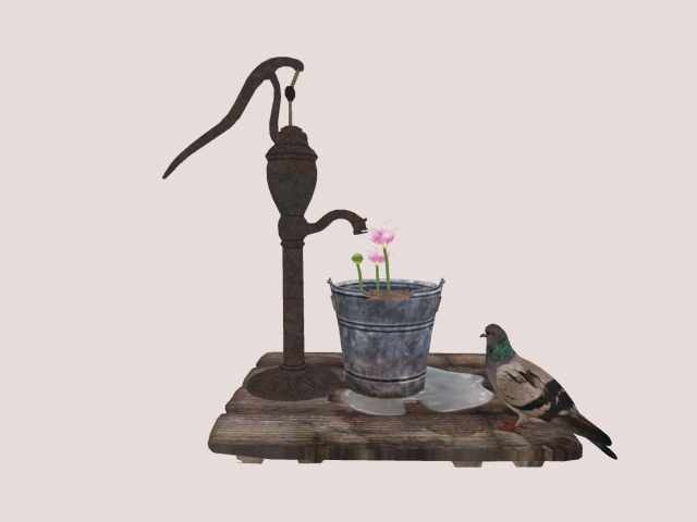 Decor with Animated  Water