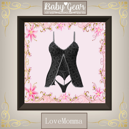 LoveMomma Babydoll - Bliss 9 - Black (Bagged)