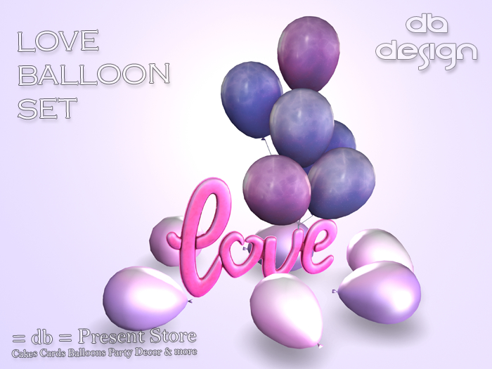 ::db:: Valentine Love Ballon Decor Pink