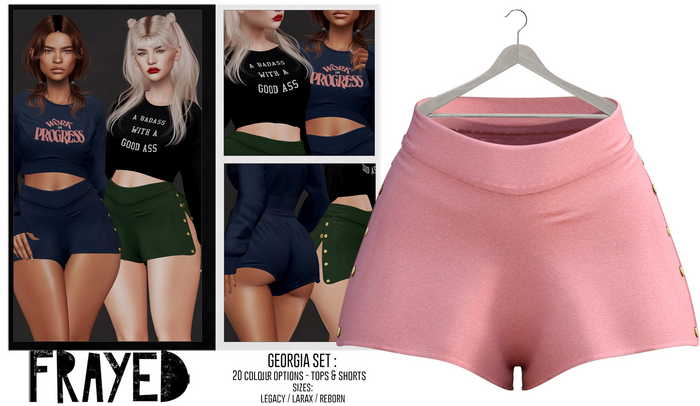 Frayed - Georgia Shorts - Pink
