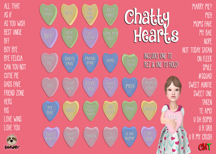 (-sonder-} Chatty Hearts Set