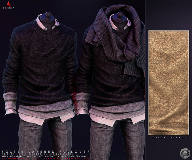 //Ascend// Foster Layered Pullover - Beige