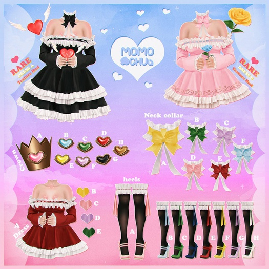 :: MOMOCHUU :: Heart Princess Dress - A - RARE