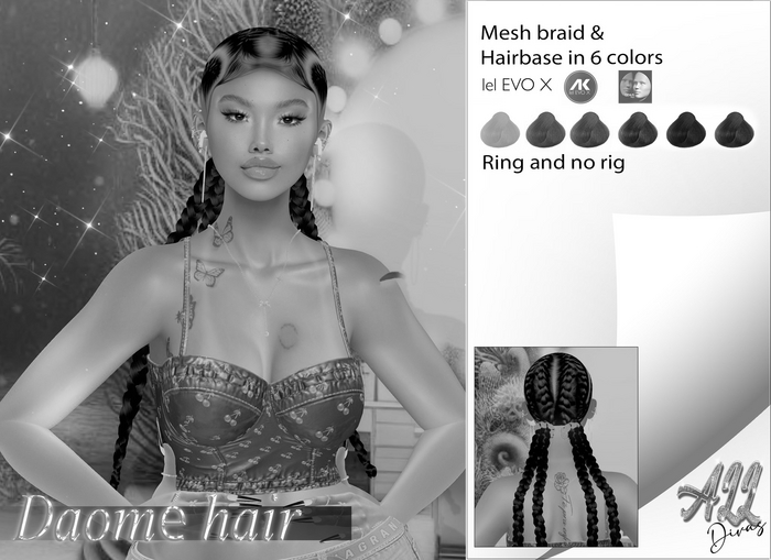 [All Divas] Daome Hairbase & Braid DEMO