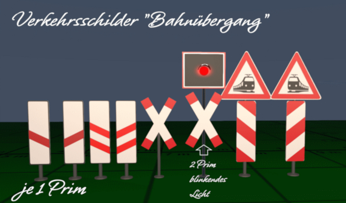 Verkehrszeichen Bahnuebergang boxed