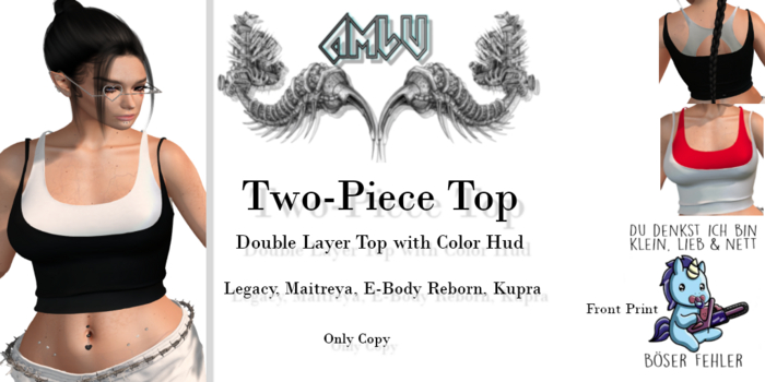 Amlu - Du denkst ich bin  - Two-Piece Top