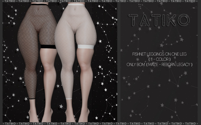 Tatiko - Fishnet Leggings on one leg
