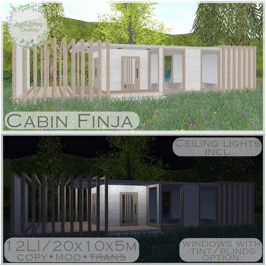  ~LLc~ Cabin Finja 12LI /w ceiling lights 