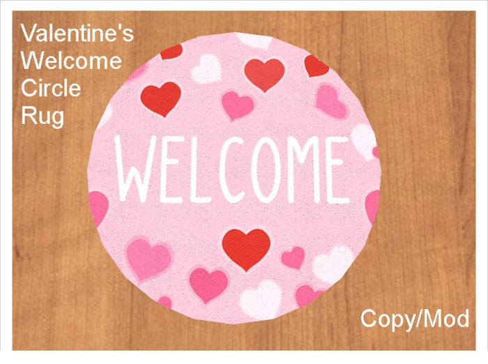 *CC* Valentine's Welcome Circle Rug 