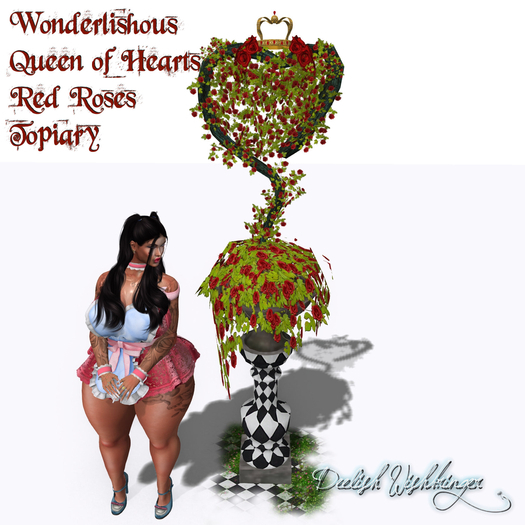 DEMO Wonderlishous Queen of Hearts ~ Red Roses Topiary 4LI