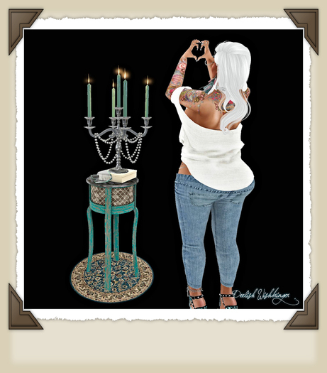 DEMO Shabby Chic Candlabra Table 6LI