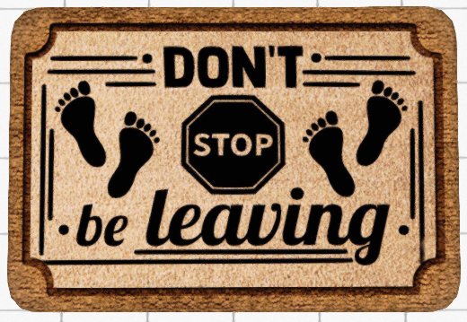 ~Confetti Time~ Welcome Mat Don't Stop Be Leaving 3