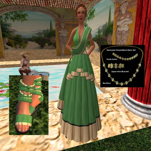 Greek Dress Daphne Emerald