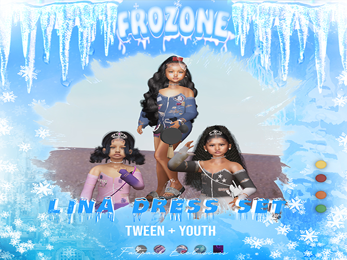 *FZ* Lina Mint Jean Dress