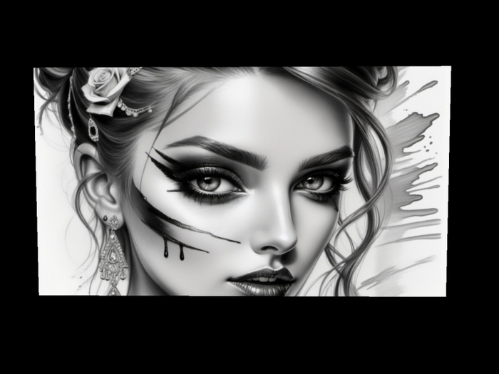 GIRL PORTRAIT  B/W