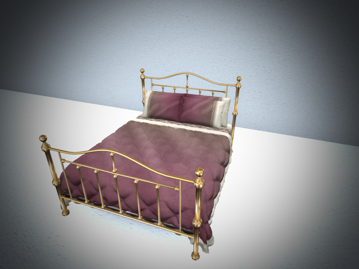 Brass Bed Plum Linens