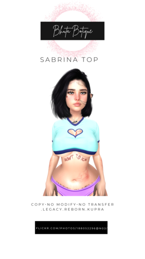BB.  Sabrina top LightBlue (ADD ME)