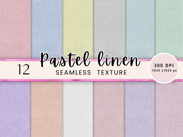 Seacloud. 12 Pastel Linen Texture Seamless 
