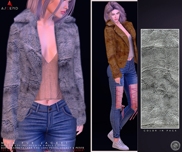 //Ascend// Noa Fur Jacket - White