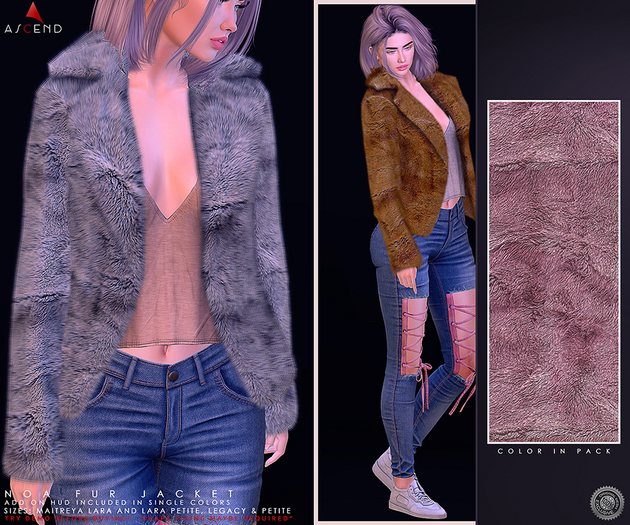 //Ascend// Noa Fur Jacket - Pink