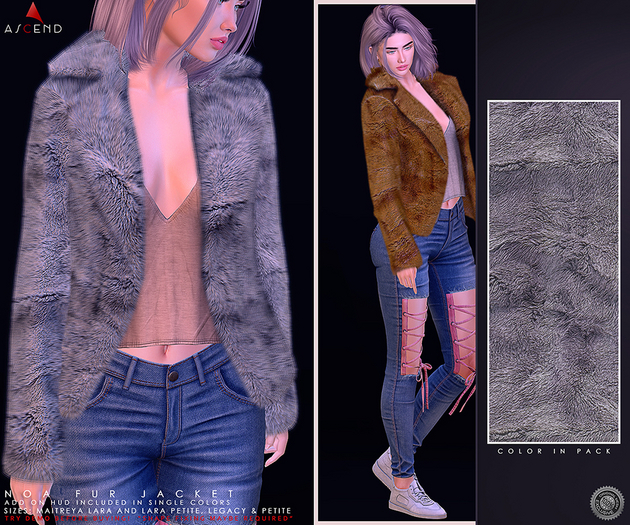 //Ascend// Noa Fur Jacket - Lilac