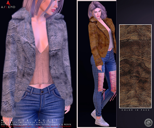 //Ascend// Noa Fur Jacket - Brown