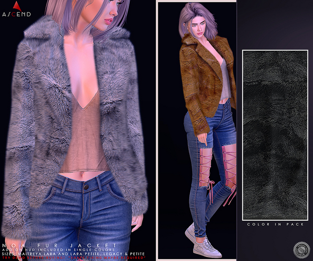 //Ascend// Noa Fur Jacket - Black