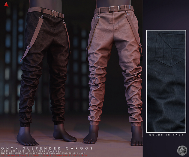 //Ascend// Onyx Suspenders Cargo - Blue