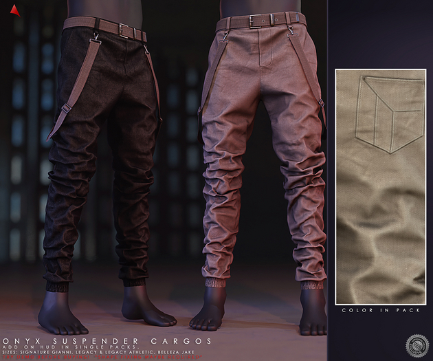 //Ascend// Onyx Suspenders Cargo - Beige