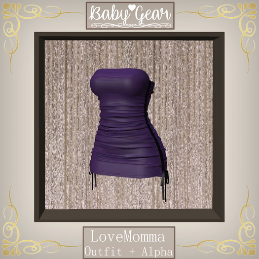 LoveMomma Strapless Shorty - Lycra Purple (Bagged)