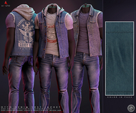 //Ascend// Otto Denim Vest Jacket - BLUE DUSK