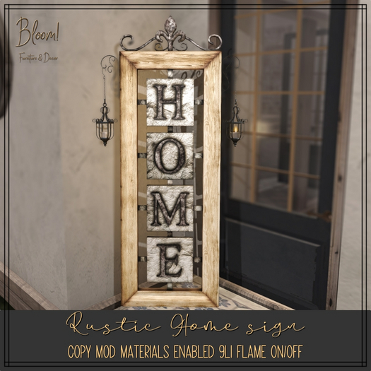 Bloom! - Rustic Home Sign (ADD)