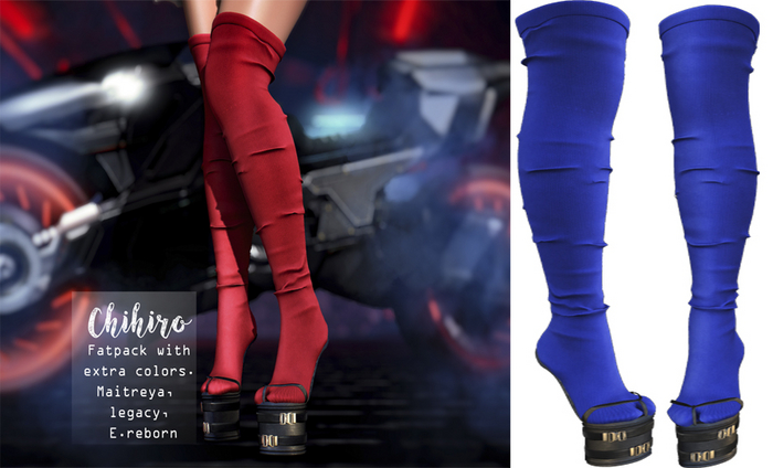 Second Life Marketplace - UNA. Chihiro Shoes Blue