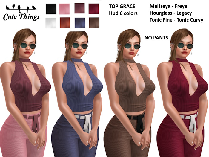 [CT] Grace Top Hudx8 - Maitreya - Legacy - Hourglass - Freya - Tonic Fine - Tonic Curvy DEMO