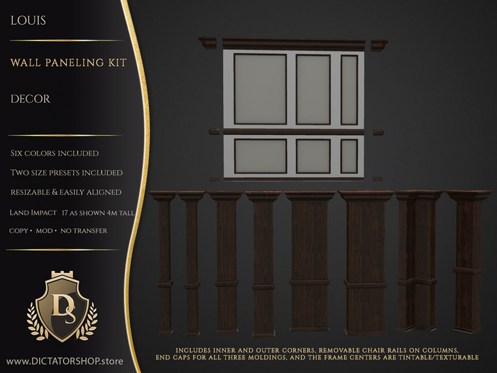 [Ds] Louis - Wall Paneling Kit Decor