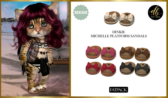*DB* DINKIES MICHELLE PLATFORM SANDALS* FATPACK
