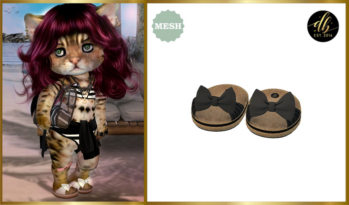 *DB* DINKIES MICHELLE PLATFORM SANDALS* black